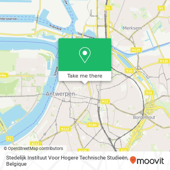 Stedelijk Instituut Voor Hogere Technische Studieën kaart