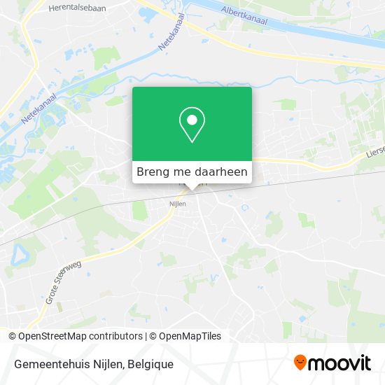 Gemeentehuis Nijlen kaart