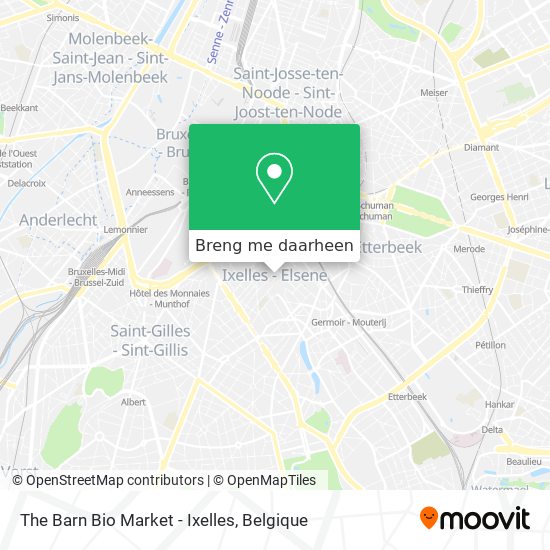 The Barn Bio Market - Ixelles kaart