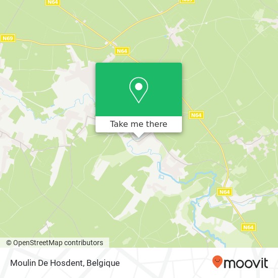 Moulin De Hosdent kaart