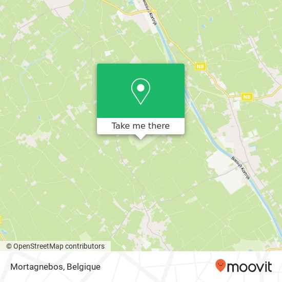Mortagnebos kaart