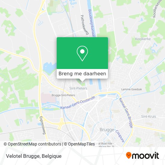 Velotel Brugge kaart