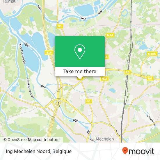 Ing Mechelen Noord kaart
