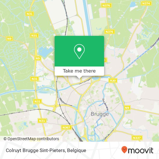 Colruyt Brugge Sint-Pieters kaart