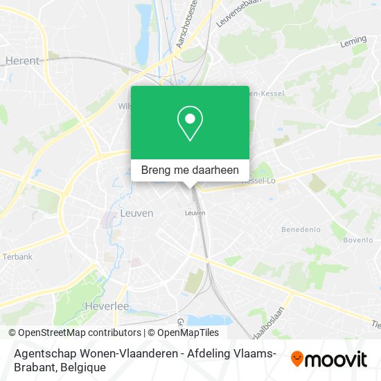 Agentschap Wonen-Vlaanderen - Afdeling Vlaams-Brabant kaart