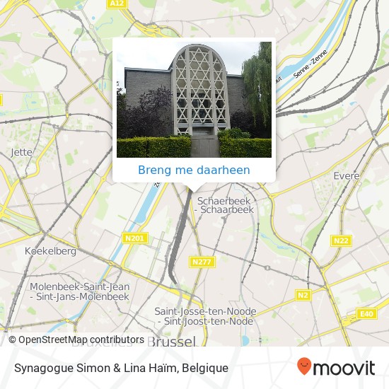 Synagogue Simon & Lina Haïm kaart