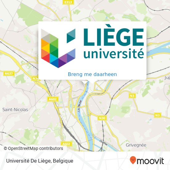 Université De Liège kaart