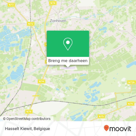 Hasselt Kiewit kaart