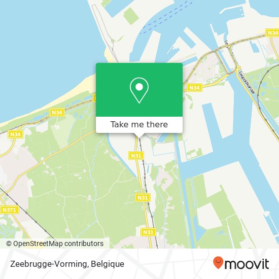 Zeebrugge-Vorming kaart