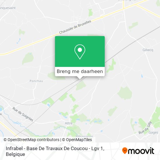 Infrabel - Base De Travaux De Coucou - Lgv 1 kaart