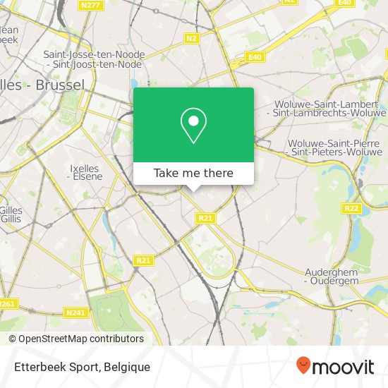 Etterbeek Sport kaart
