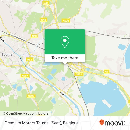 Premium Motors Tournai (Seat) kaart