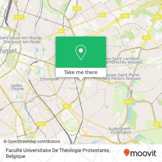 Faculté Universitaire De Théologie Protestante kaart