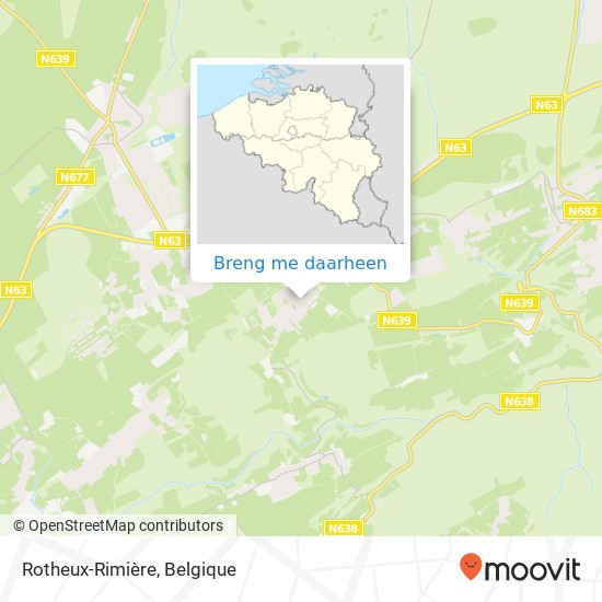 Rotheux-Rimière kaart