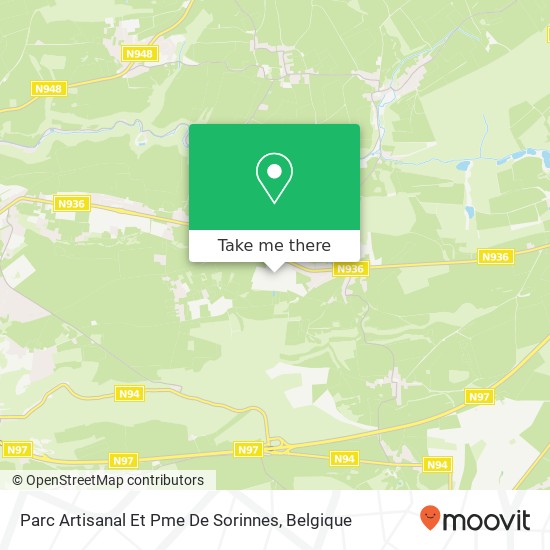 Parc Artisanal Et Pme De Sorinnes kaart