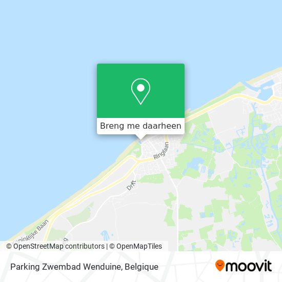 Parking Zwembad Wenduine kaart