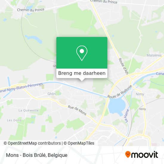 Mons - Bois Brûlé kaart
