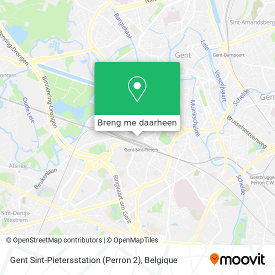 Gent Sint-Pietersstation (Perron 2) kaart