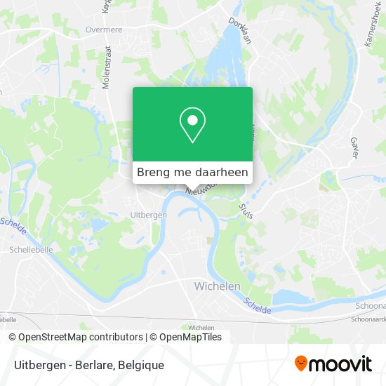 Uitbergen - Berlare kaart