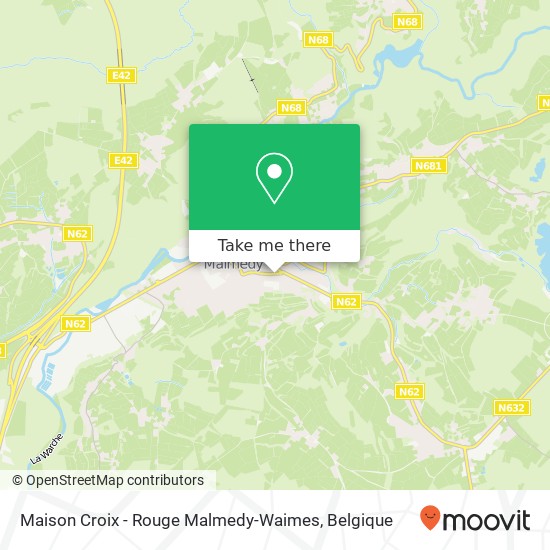 Maison Croix - Rouge Malmedy-Waimes kaart