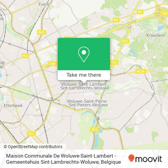 Maison Communale De Woluwe-Saint-Lambert - Gemeentehuis Sint-Lambrechts-Woluwe kaart