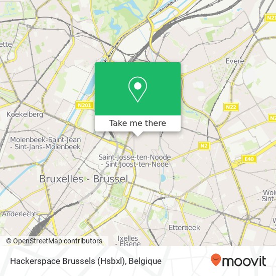 Hackerspace Brussels (Hsbxl) kaart