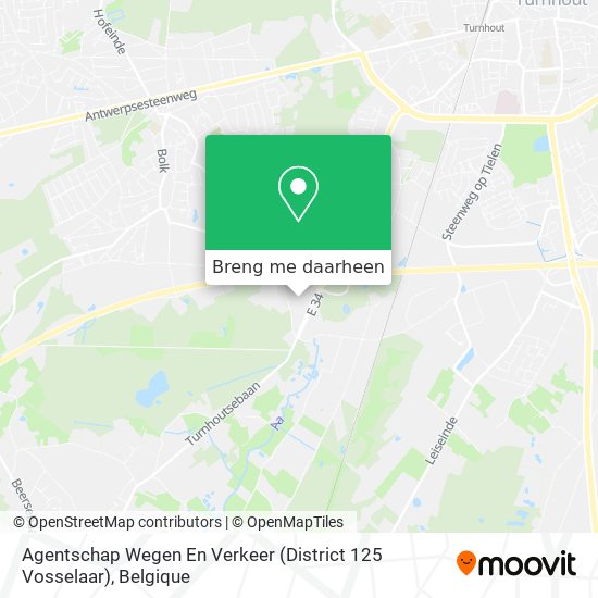 Agentschap Wegen En Verkeer (District 125 Vosselaar) kaart