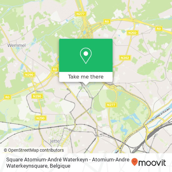 Square Atomium-André Waterkeyn - Atomium-Andre Waterkeynsquare kaart