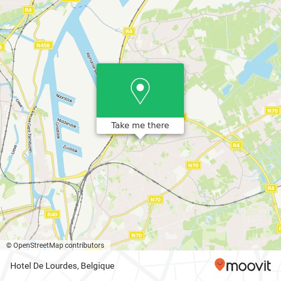 Hotel De Lourdes kaart