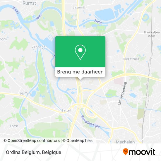 Ordina Belgium kaart