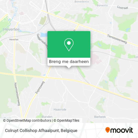 Colruyt Collishop Afhaalpunt kaart