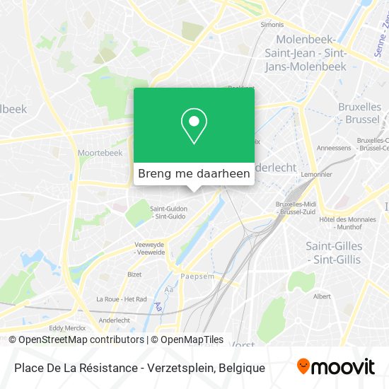 Place De La Résistance - Verzetsplein kaart