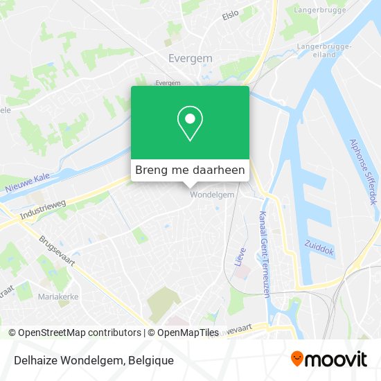 Delhaize Wondelgem kaart