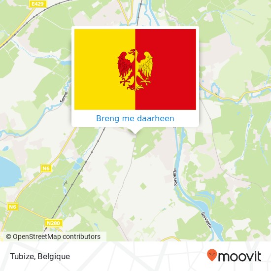 Tubize kaart