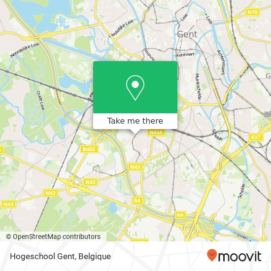 Hogeschool Gent kaart