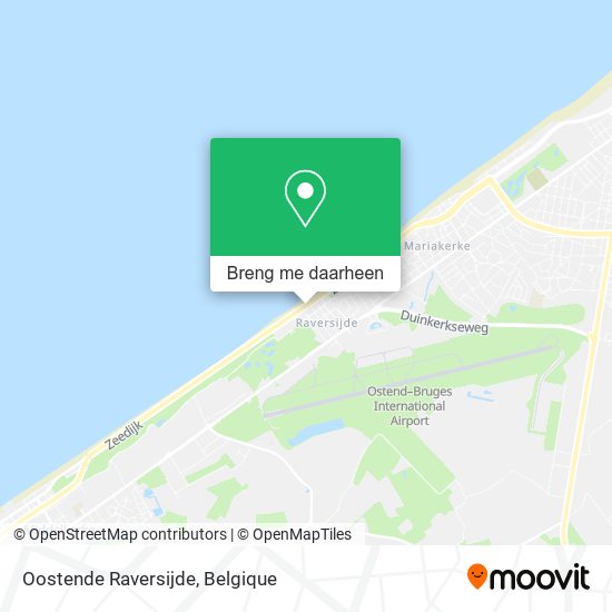 Oostende Raversijde kaart