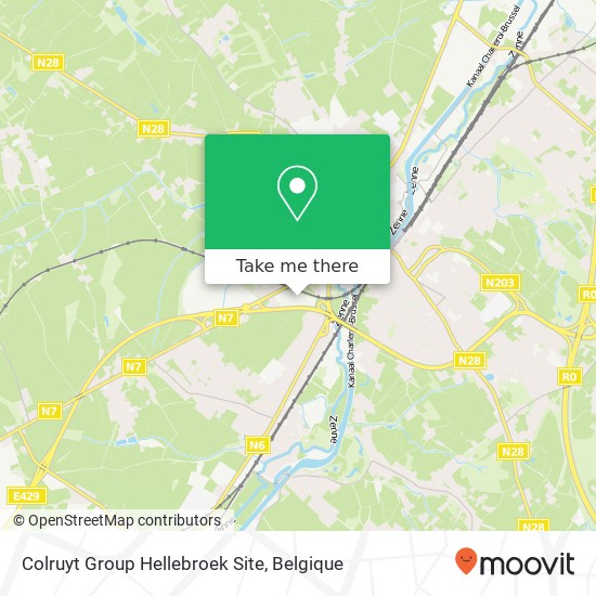 Colruyt Group Hellebroek Site kaart