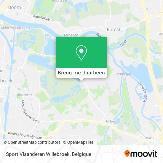 Sport Vlaanderen Willebroek kaart