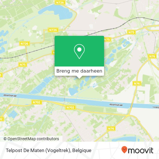 Telpost De Maten (Vogeltrek) kaart