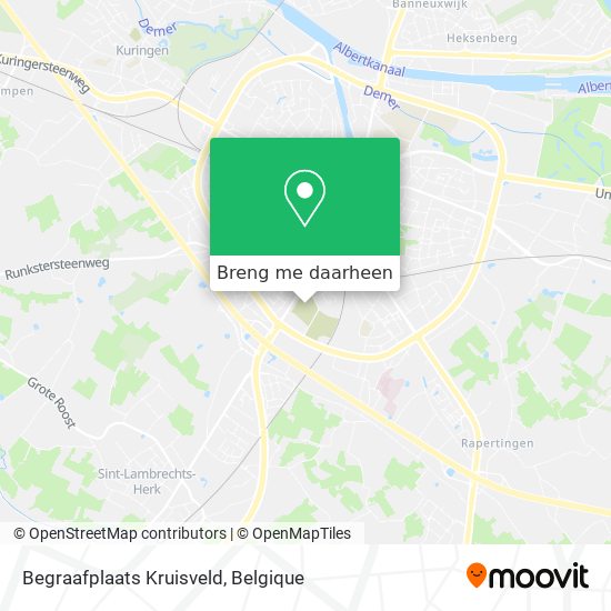 Begraafplaats Kruisveld kaart