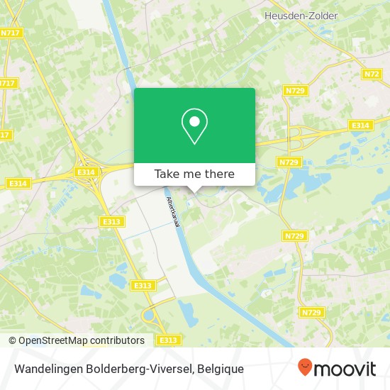 Wandelingen Bolderberg-Viversel kaart