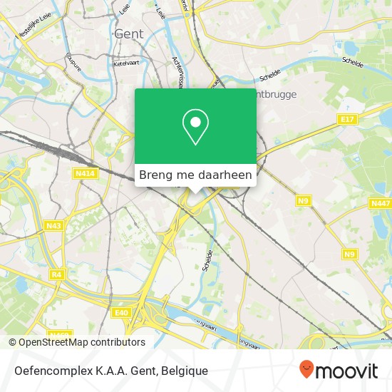 Oefencomplex K.A.A. Gent kaart