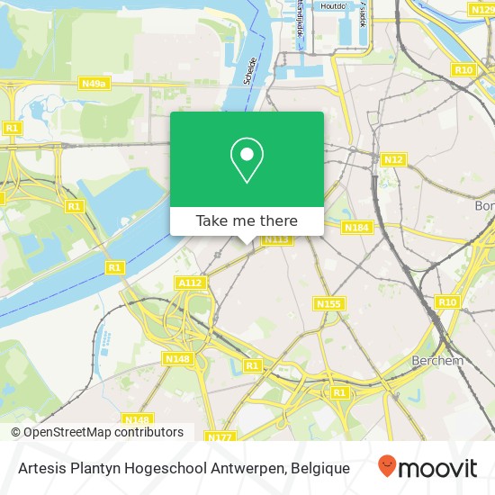 Artesis Plantyn Hogeschool Antwerpen kaart
