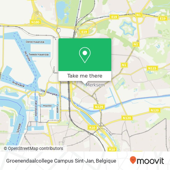 Groenendaalcollege Campus Sint-Jan kaart
