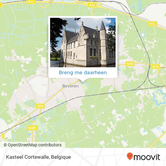 Kasteel Cortewalle kaart