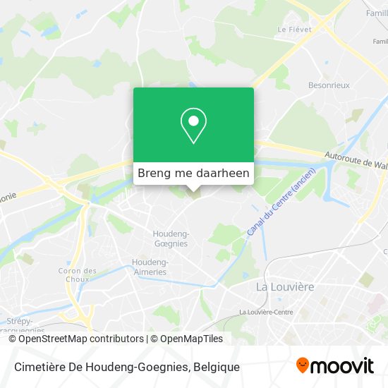 Cimetière De Houdeng-Goegnies kaart