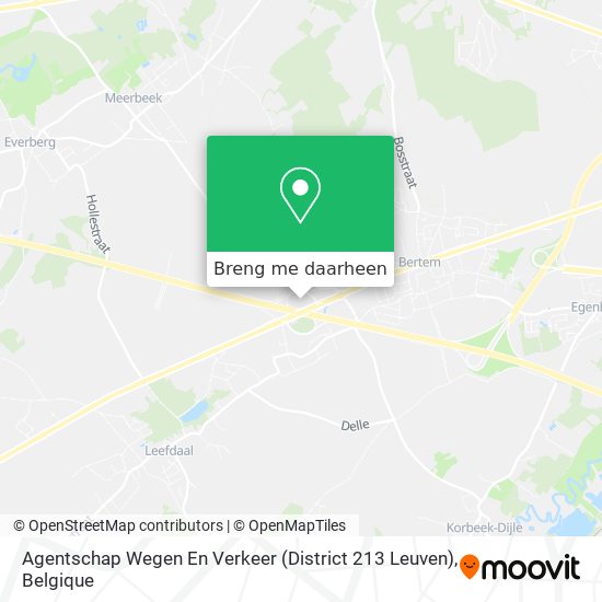 Agentschap Wegen En Verkeer (District 213 Leuven) kaart