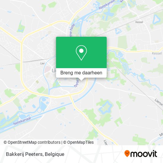 Bakkerij Peeters kaart