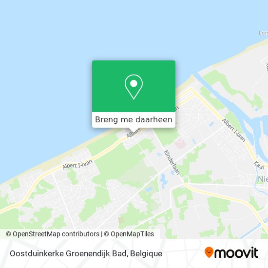 Oostduinkerke Groenendijk Bad kaart