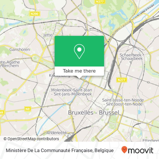 Ministère De La Communauté Française kaart